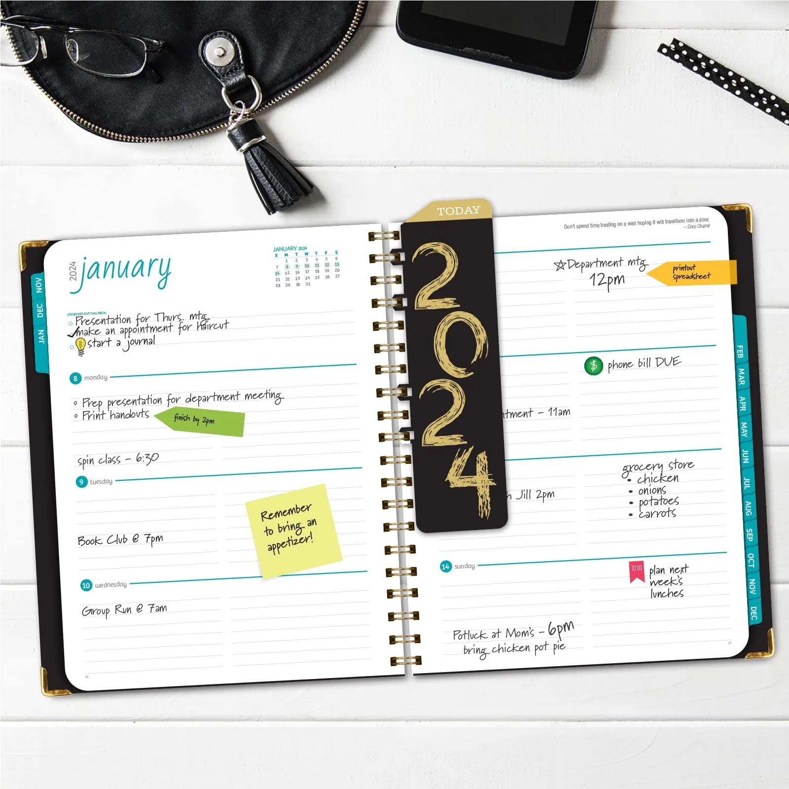 Hardcover CY 2024 Fashion Planner - 8.5