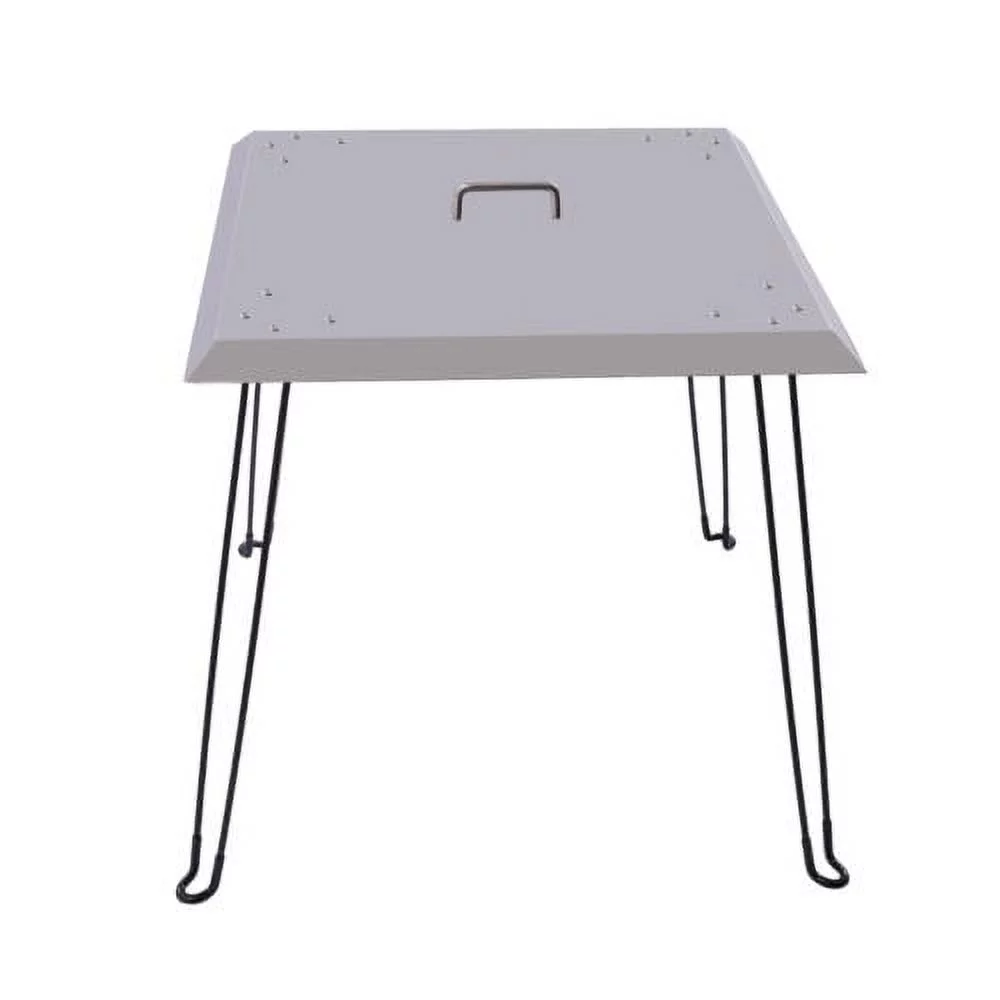 Fire Pit Heat Deflector Outdoor Square Fire Pit Cover Stainless Steel 24*24*24in