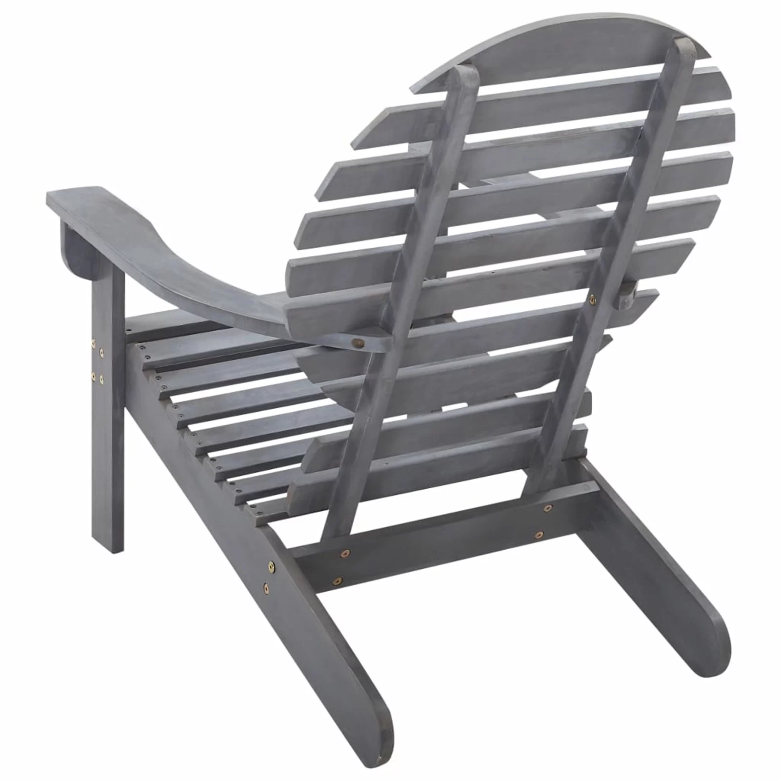 Carevas Adirondack Chair Solid Acacia Wood Gray