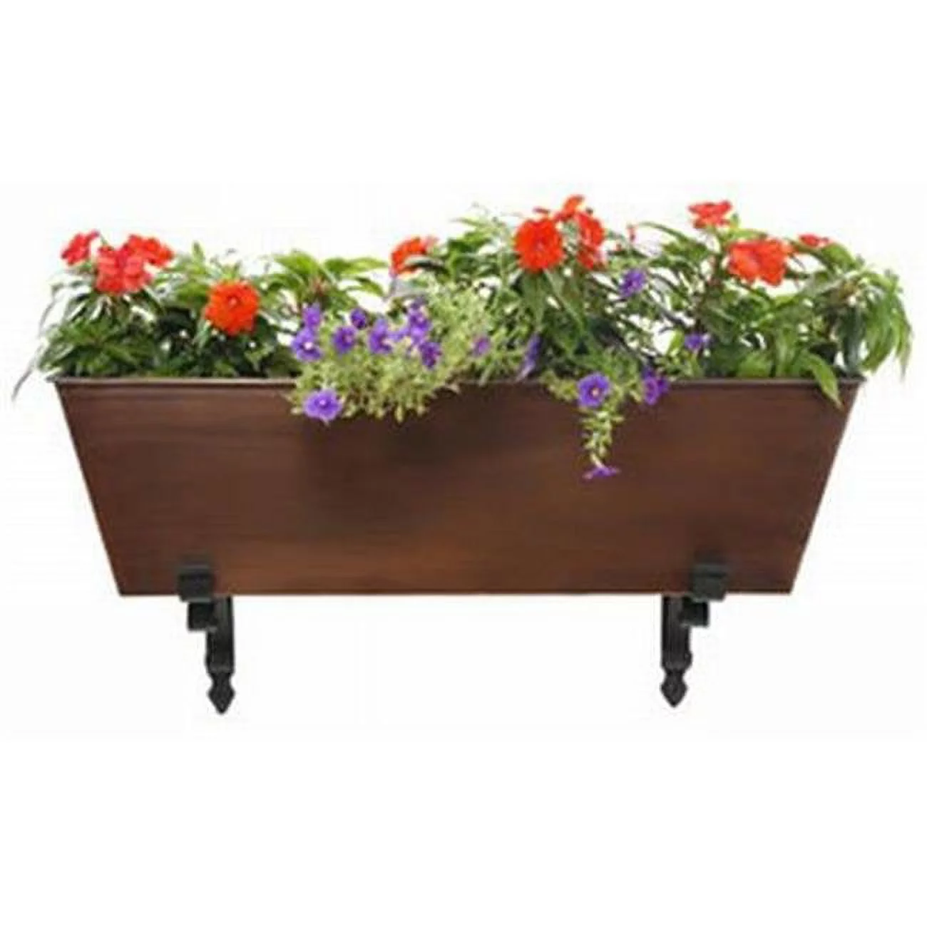 Galvanized Tin Flower Box - Copper Color