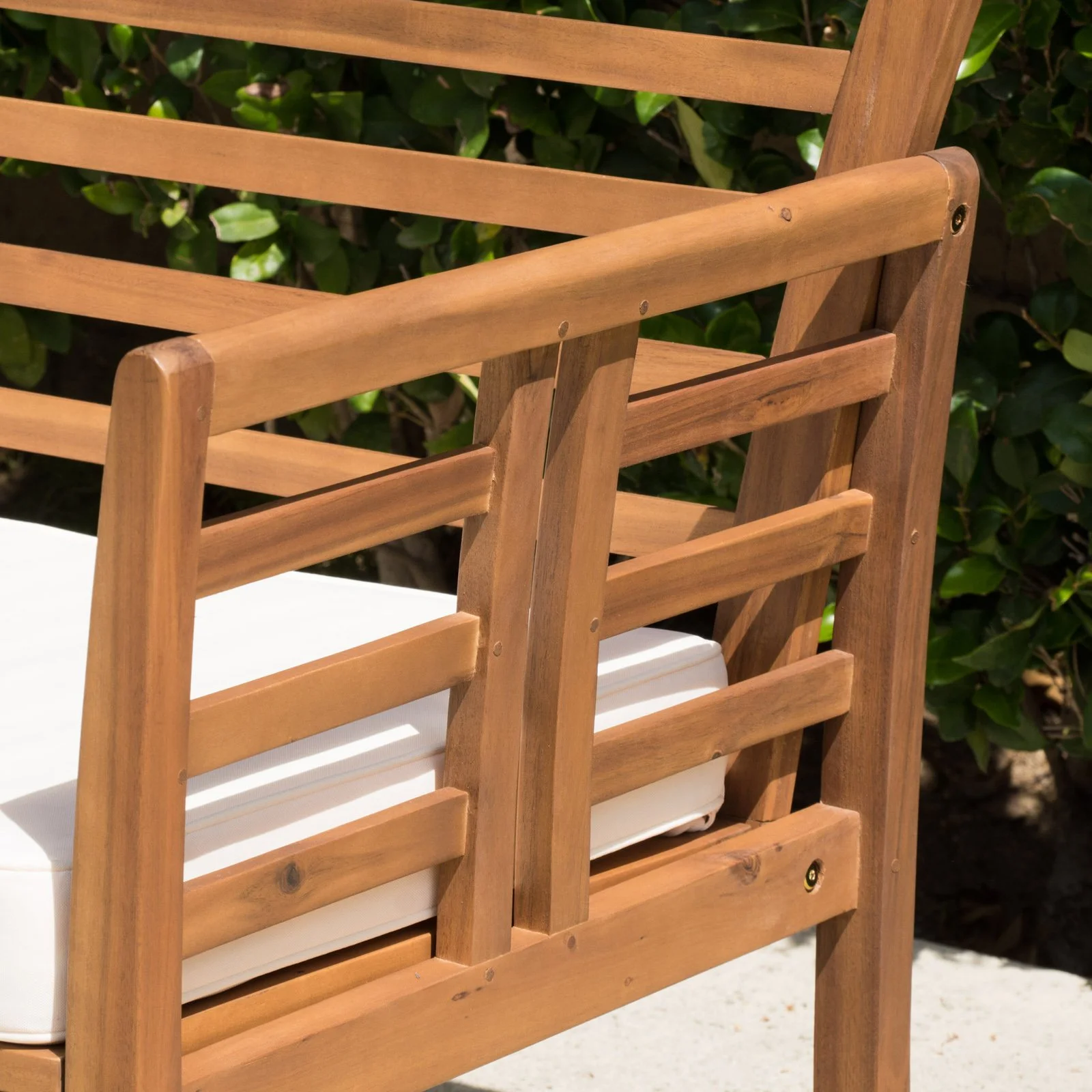 Christopher Knight Home Caydon 4-piece Acacia Wood Patio Chat Set by  Brown