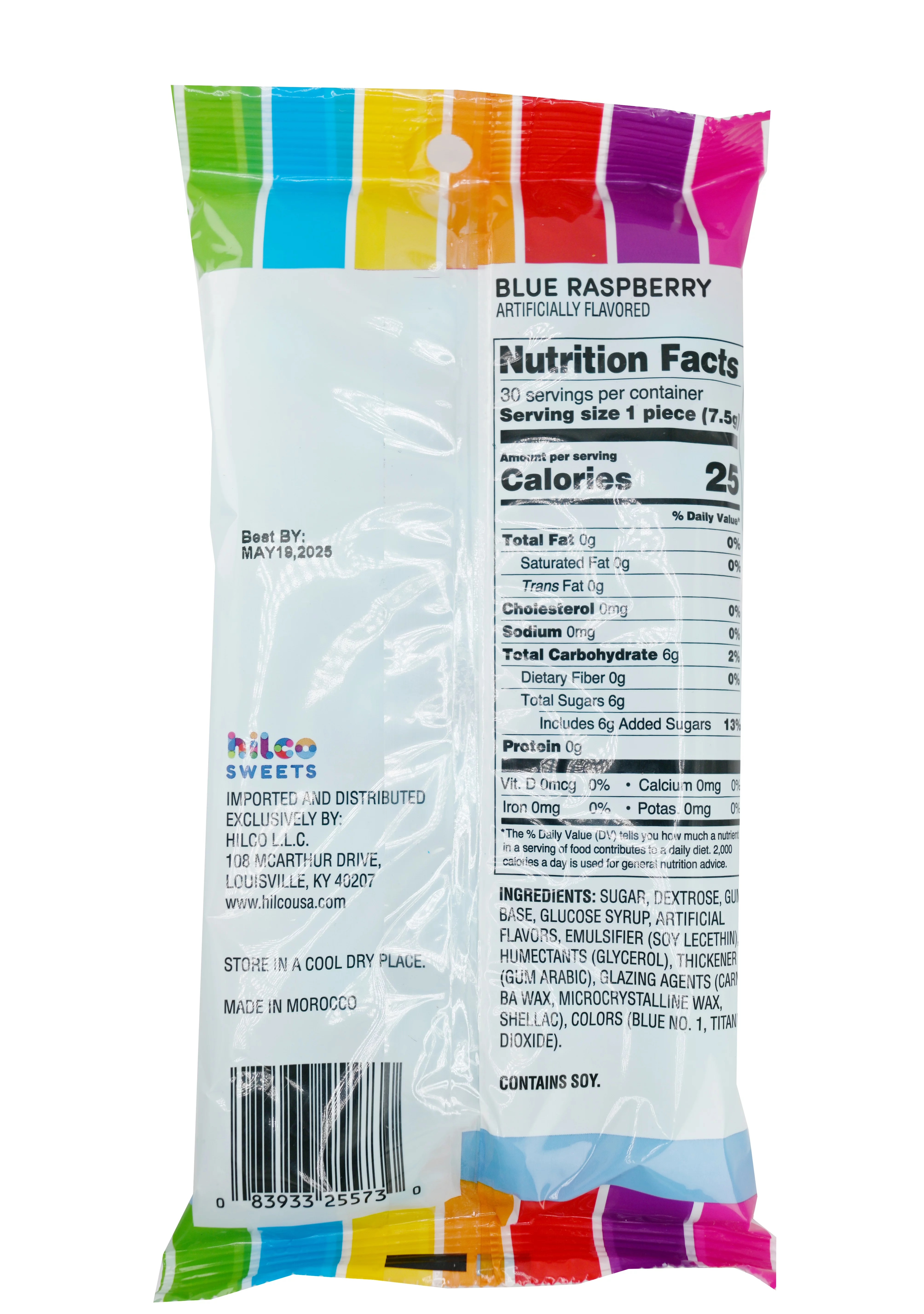 Hilco Blue Raspberry Gumballs, 8 oz Regular Size, Chewing Gum