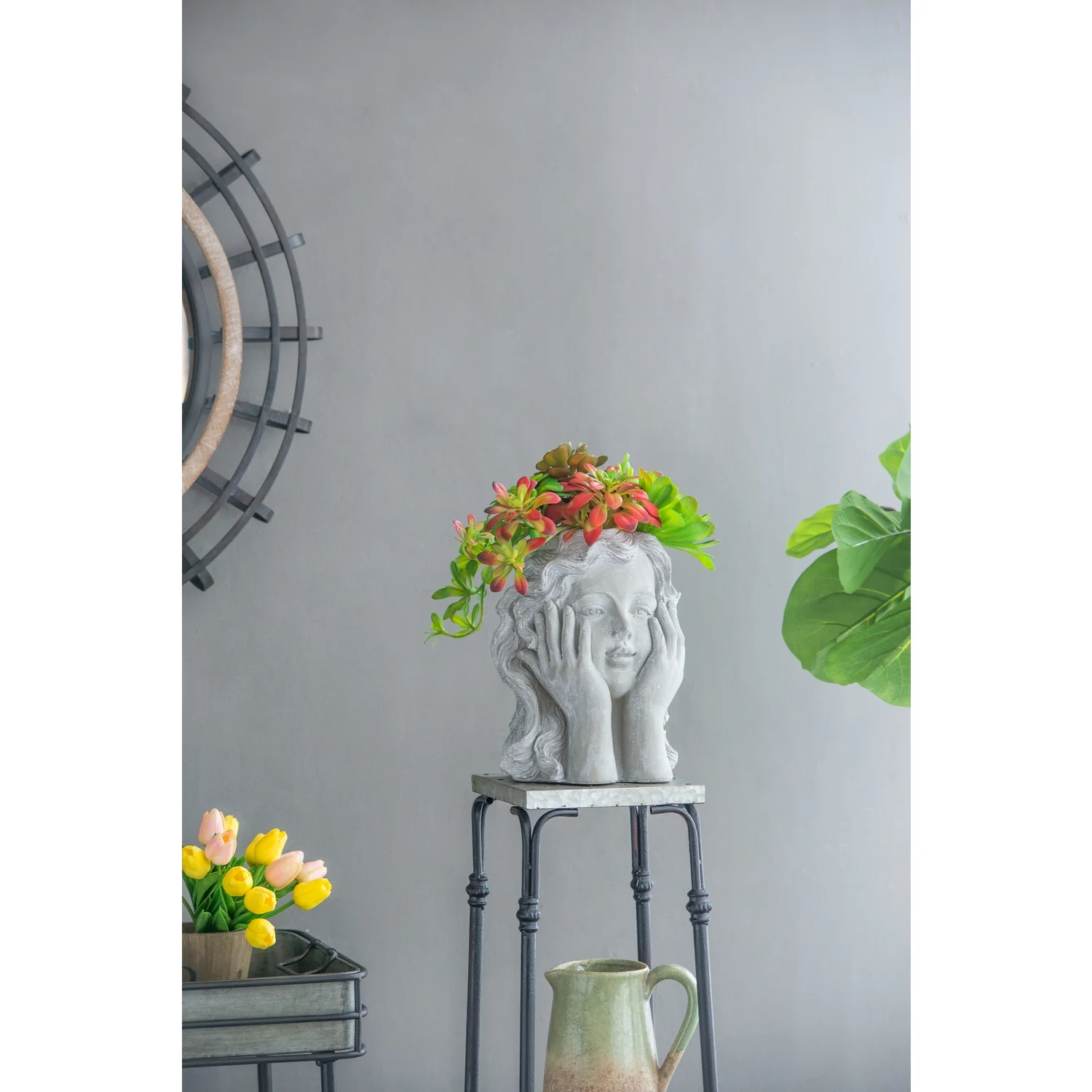 A&B Home Girl Statue Planter - 9