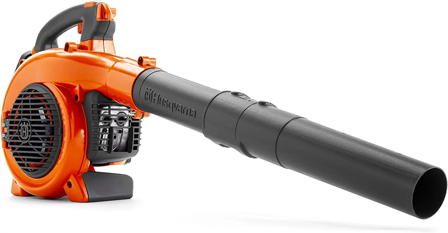 Husqvarna 125BVx Gas Leaf Blower, 28-cc 1.1-HP 2-Cycle Handheld Leaf Blower Vacuum Kit with Mulcher and Vac Bag, 470-CFM, 170-MPH, 12.5-N Powerful Clearing Performance and Ergonomic Design