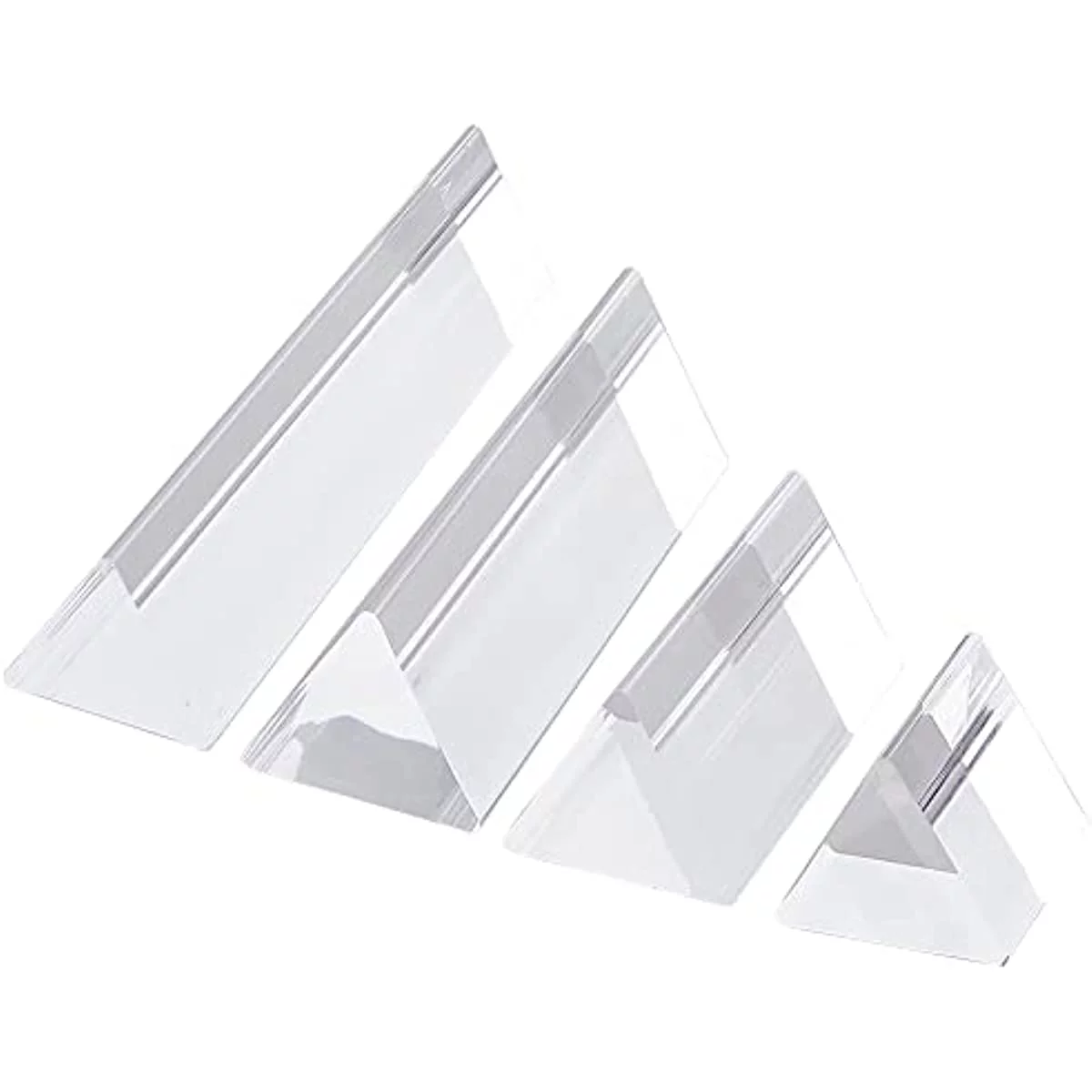 4 Size Labs Equilateral Acrylic Prisms Triangular Equilateral Prism 60 Degree Angles Equilateral Prism Clear Photography Prism for Teaching Light Spectrum Physics