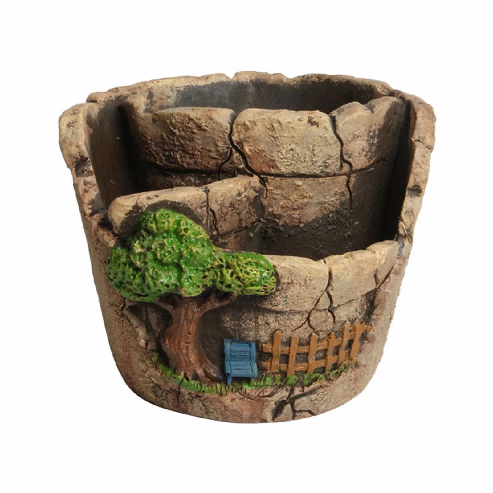 Ljxge Flower Pots Succulent Planter Bonsai Flower Pot Cement Fleshiness Flowerpot Creative Flower Container for Home Garden Balcony Decor