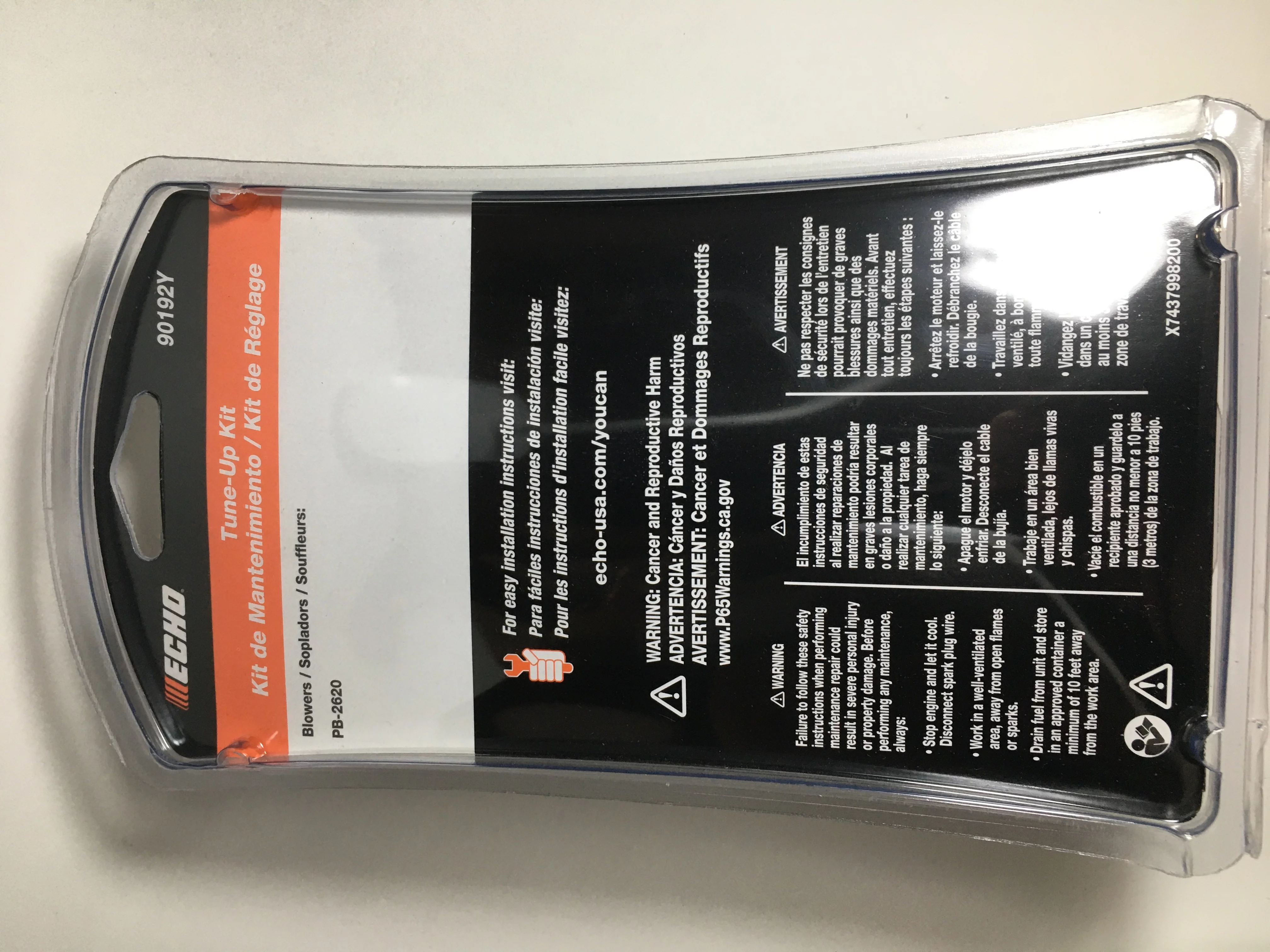 Echo Genuine OEM Tune-Up Kit for PB-2620 Leaf Blower 90192Y