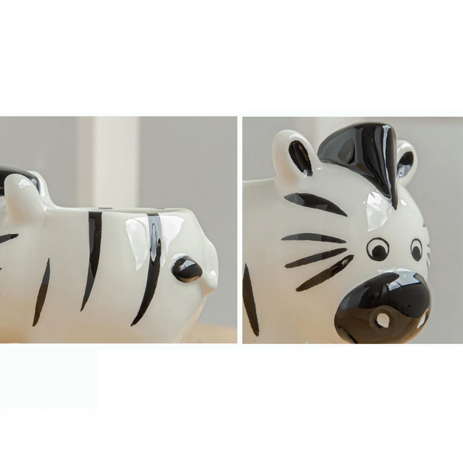 figatia 5-6pack Cartoon Plant Succulent Planter Desk Flower Pot Zebra 6 Pcs