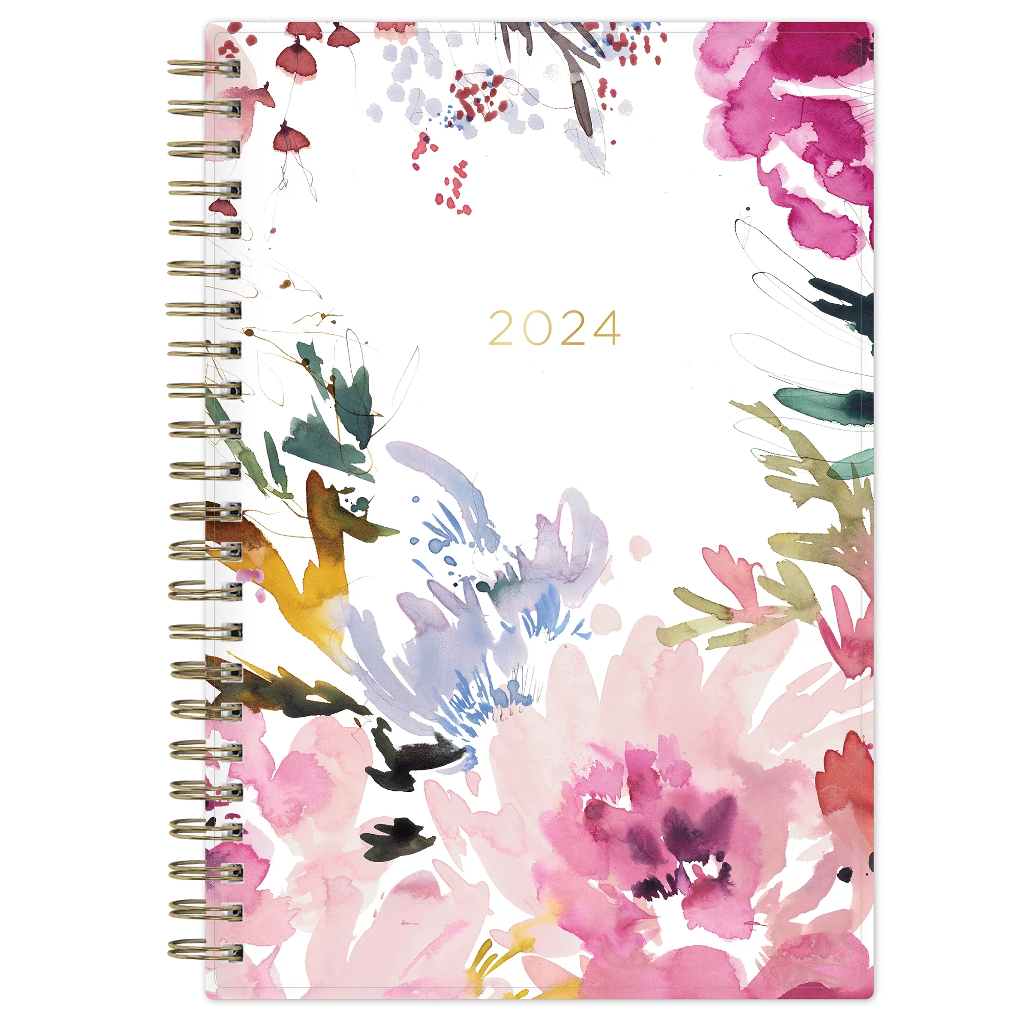 2024 Weekly Monthly Planner, 5x8, Kelly Ventura for Blue Sky, Magenta Blooms