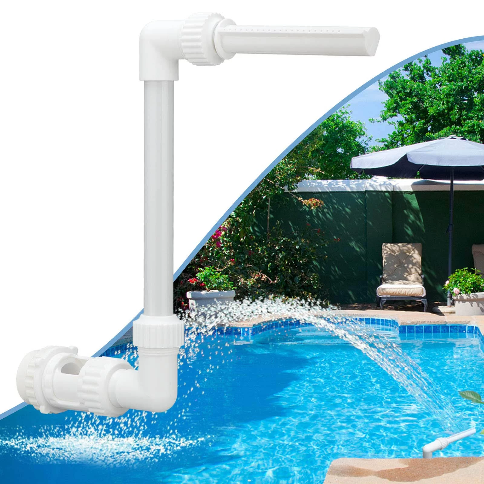 Pool Spray Pond Swimming Pool Spa Accessories Adjustable Pool Cool Warm Water Fun Sprinklers Water Sprinkler Timer Water Pads for Adults Irrigation Sprinkler Timer Watering Timers Outdoor Water