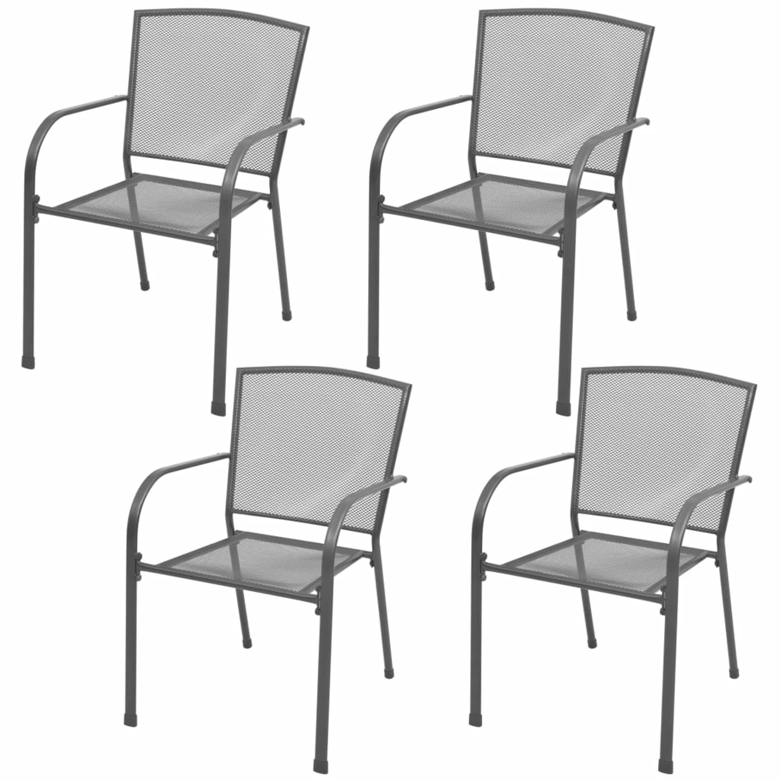 moobody 5 Piece  Bistro Set Steel Mesh Chair Dimensions: 21.7 inch x 24 inch x 34.3 inch(W x D x H)