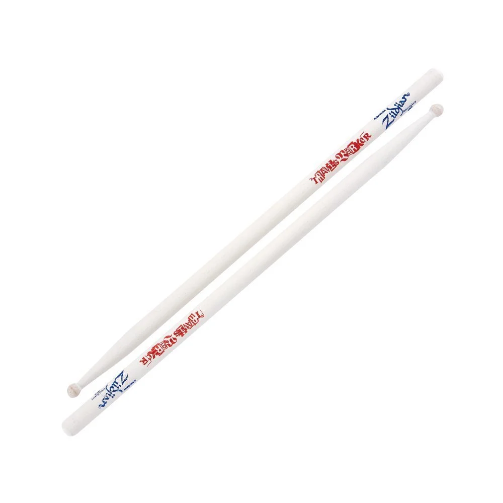 Zildjian ASTB Travis Barker Signature Series Wood Tip Drumsticks - White