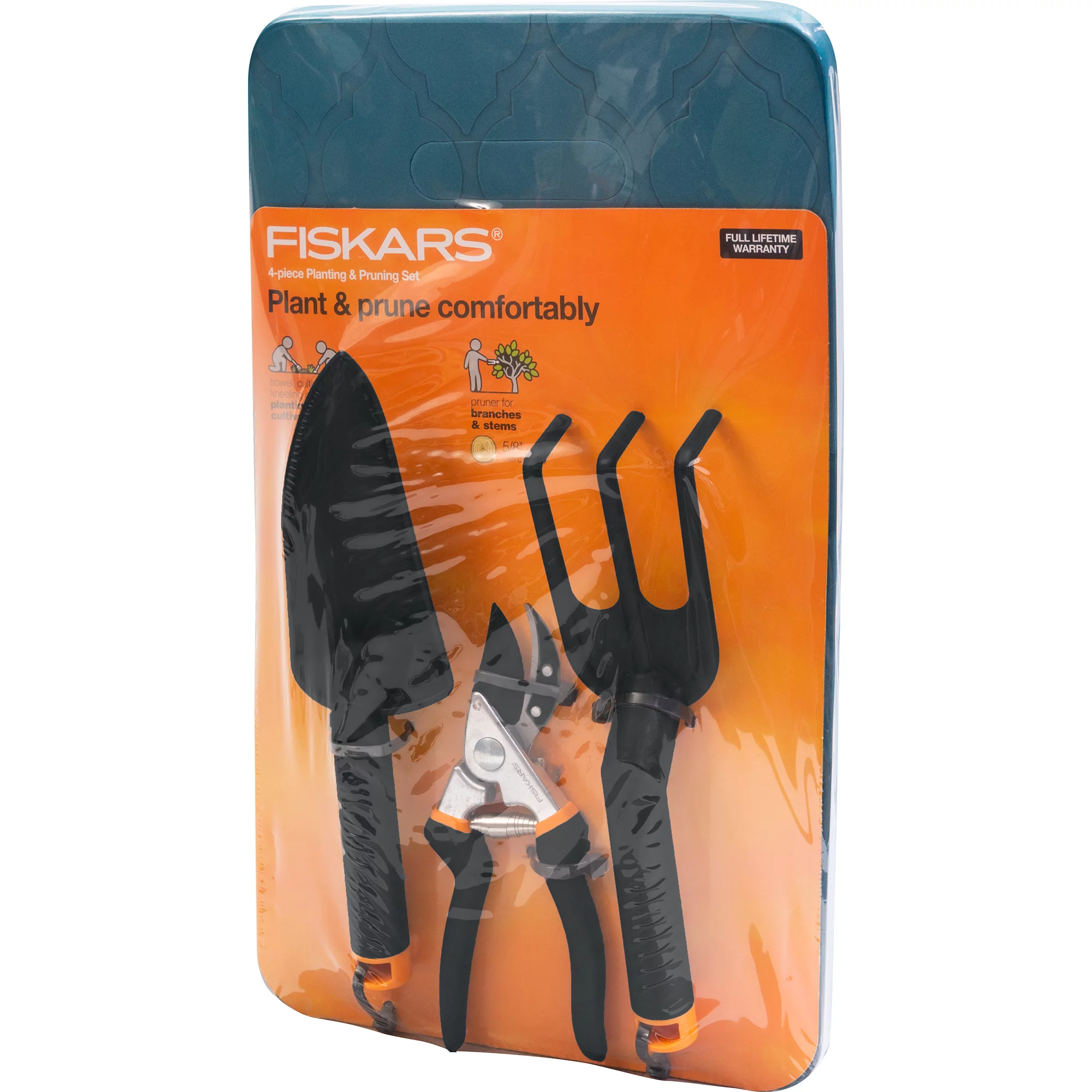 Fiskars 4-Piece Planting and Pruning Garden Tool Set