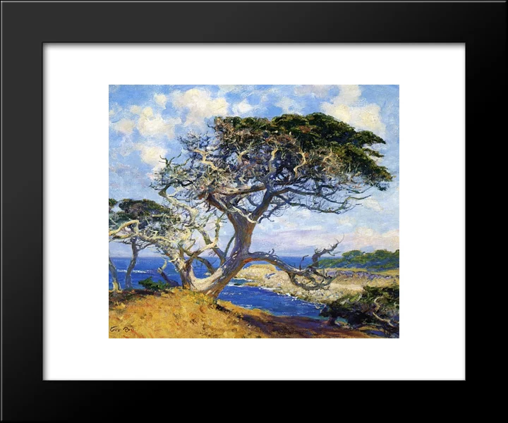 Monterey Cypress 20x24 Framed Art Print by Guy Rose