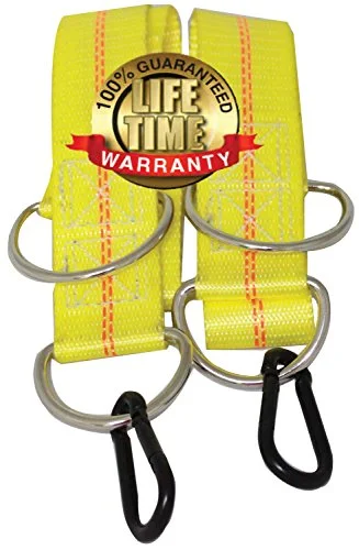 Tree Swing Hanging Kit - 12,000 lb. Polyester Webbing - 2 Straps per Set - with Carabiners - Made in USA
