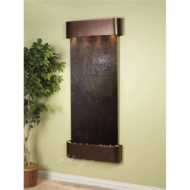 Adagio IFR5014 Inspiration Falls Round Copper Vein Multicolor Featherstone Wall Fountain