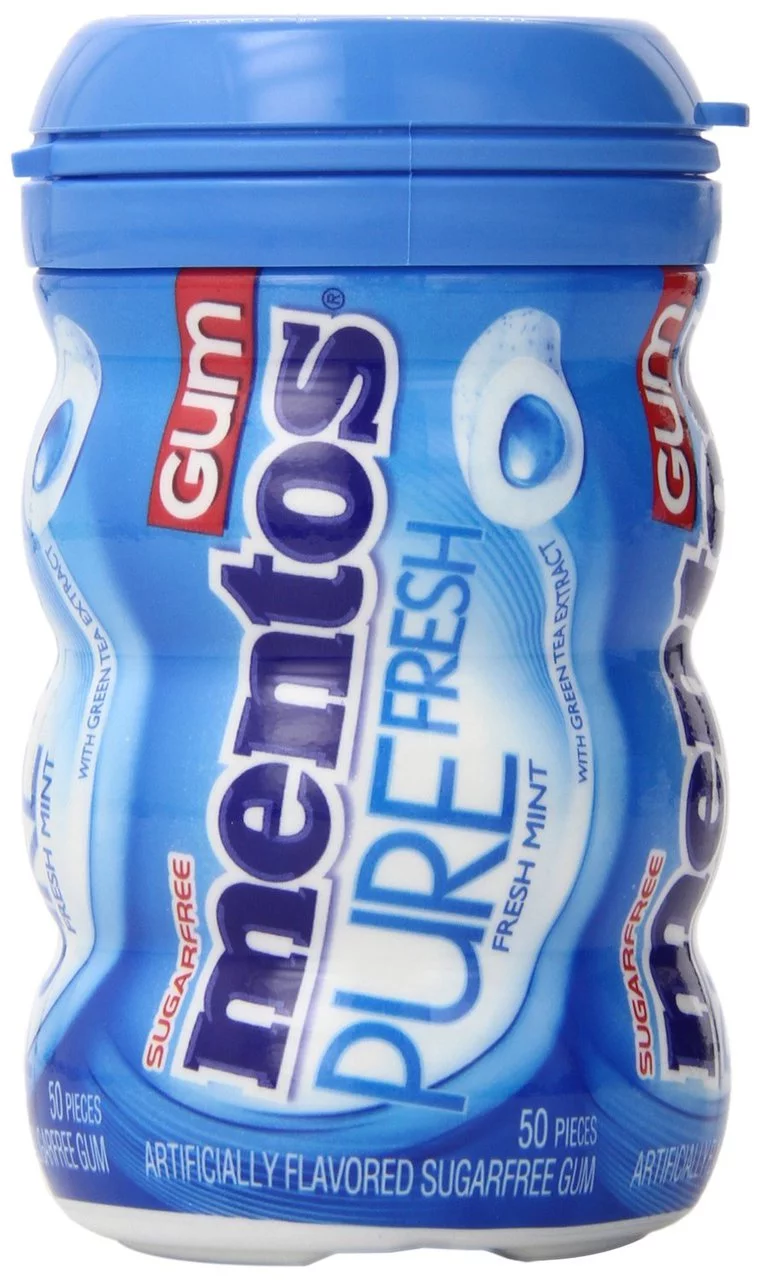 Mentos Pure Fresh Gum Sugar Free Fresh Mint, 200.0 PIECE(S)