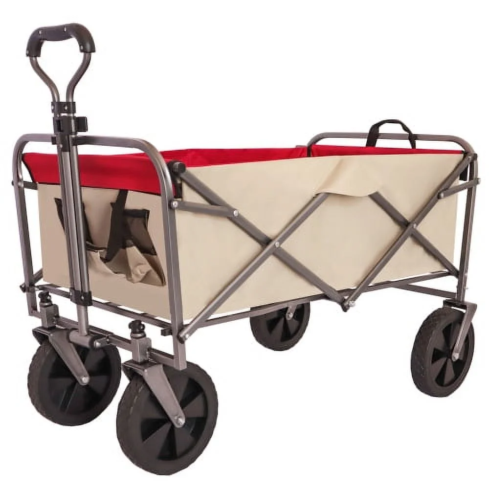 Buumin Outdoor Garden Multipurpose Micro Collapsible Beach Trolley Cart Camping Folding Wagon