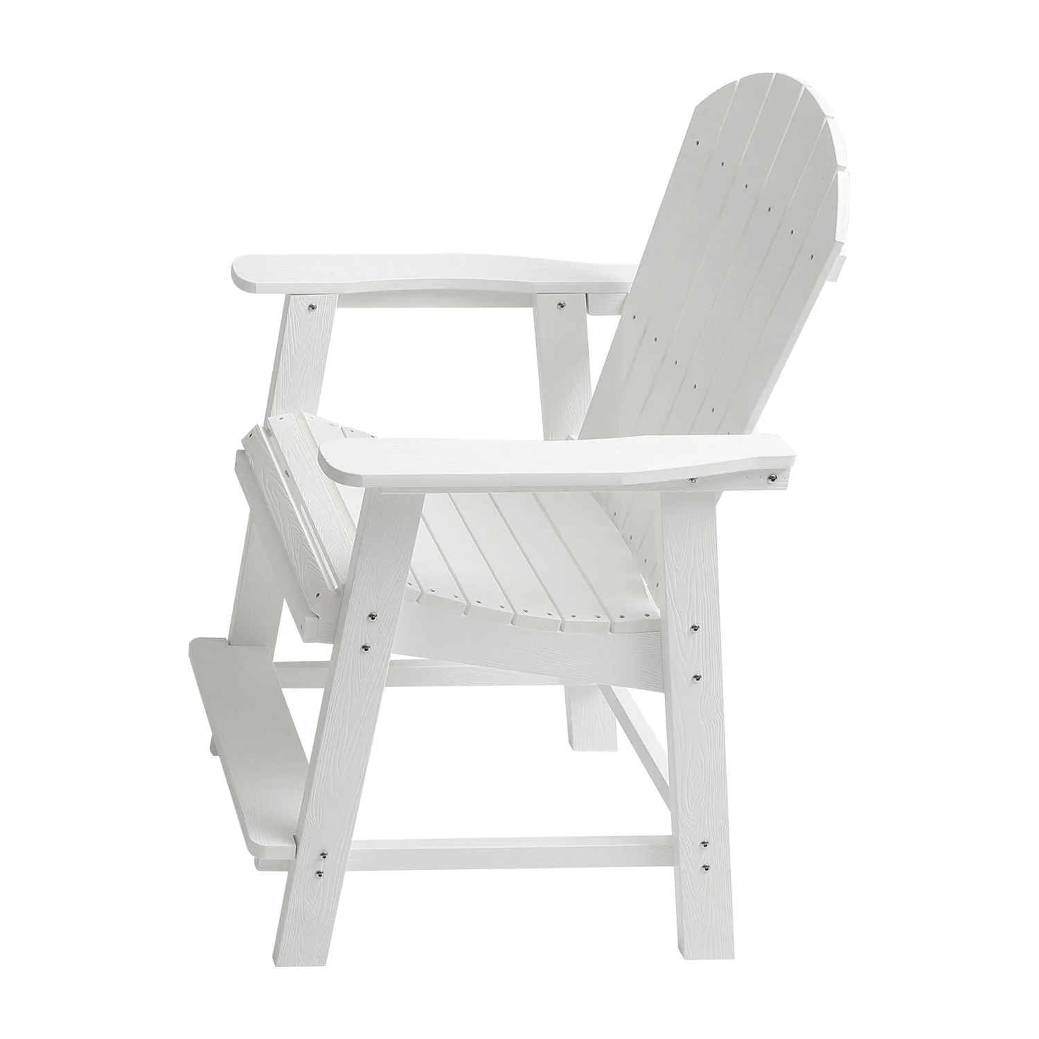 HIPS Bar Chair with Armrest Patio Bar Chair Set of 2  White
