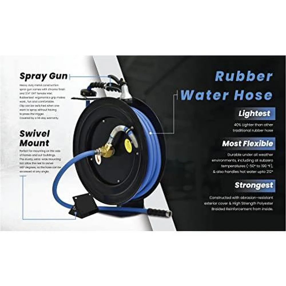 BLUSEAL BSWR1250HRS Retractable Hose Reel With 1/2
