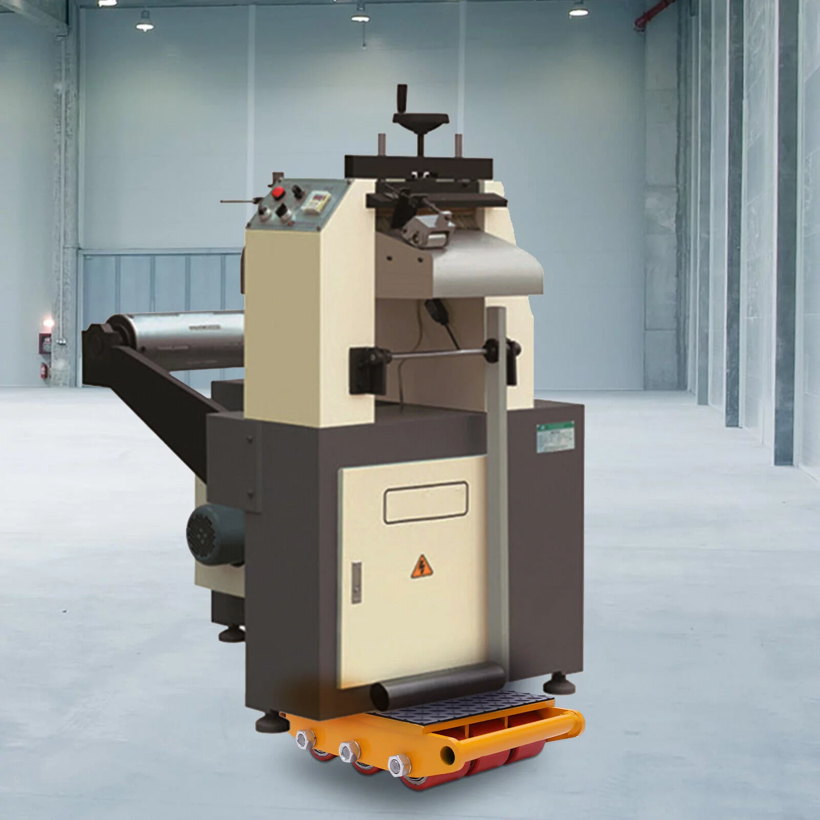 15T Heavy Duty Machine Dolly Industrial Machinery Mover Dolly Skate Rotating 9 Roller Cargo Trolley 33000lbs