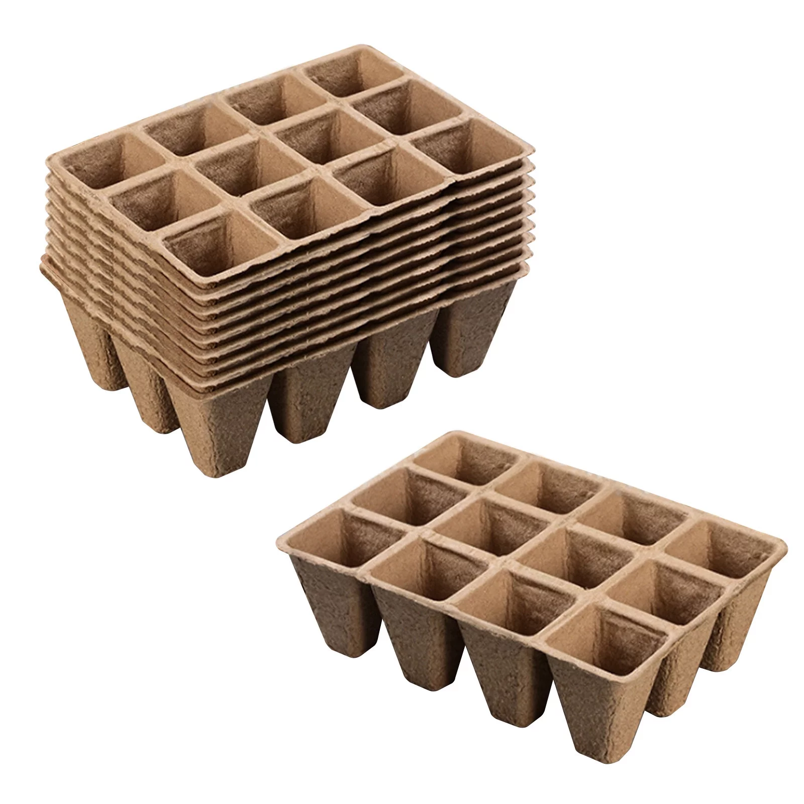 Peat Seed Tray Plant Pots Tray for Seedlings Paper Pulp Germination