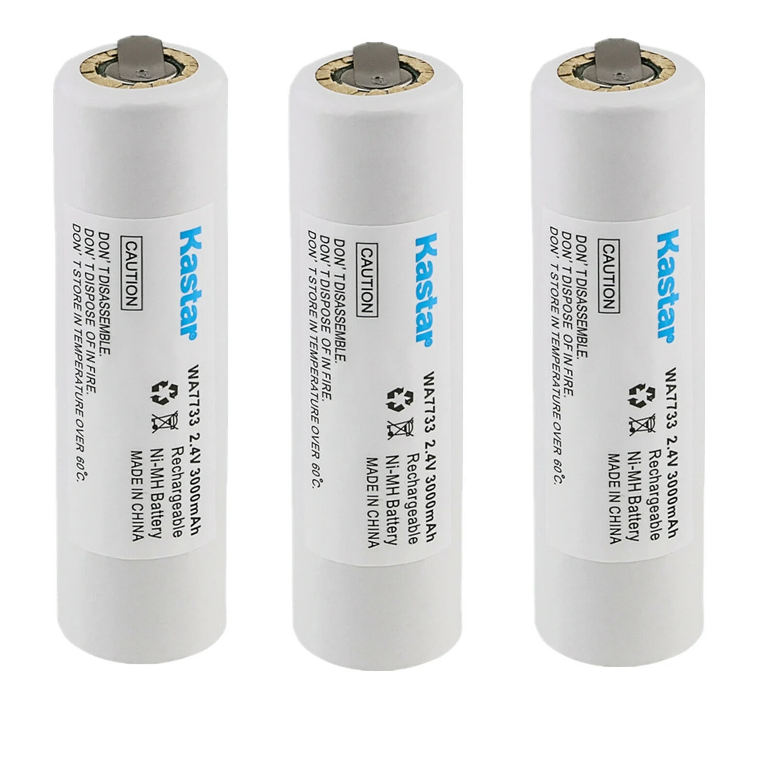 Kastar 3-Pack 2.4V 3000mAh Ni-MH Battery Replacement for Sears/Craftsman 135112111, Sears/Craftsman 315111200, Sears/Craftsman 315111202, Sears/Craftsman 315111230, Skil 2105, Skil 2610910904