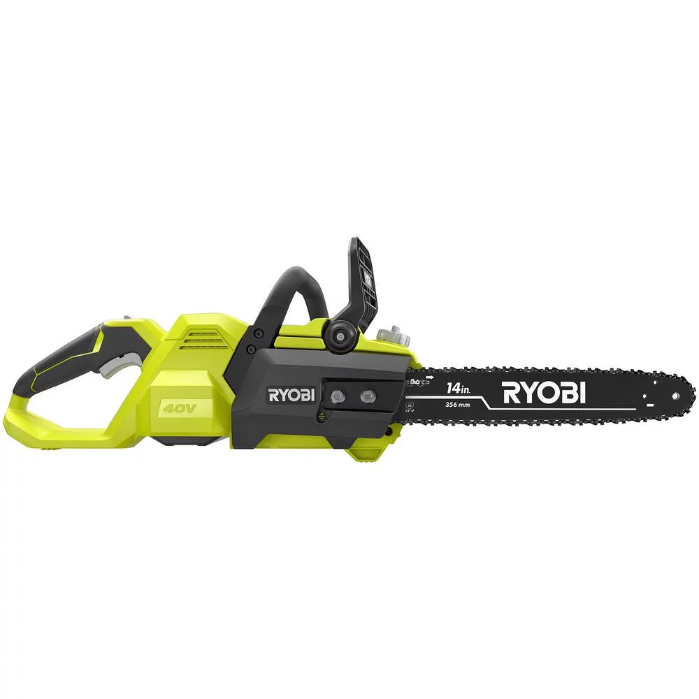 RYOBI RY40530 14 in. 40-Volt Brushless Lithium-Ion Cordless Chainsaw, 4 Ah Battery and Charger Included