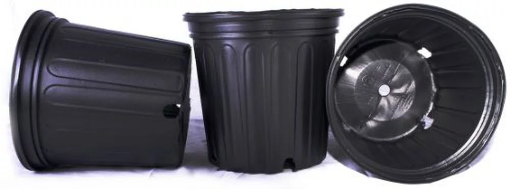 Seed Kingdom 50 New Plastic Nursery 2 Gallon Trade Pot ~ Actual Volume: 1.593 Gallons
