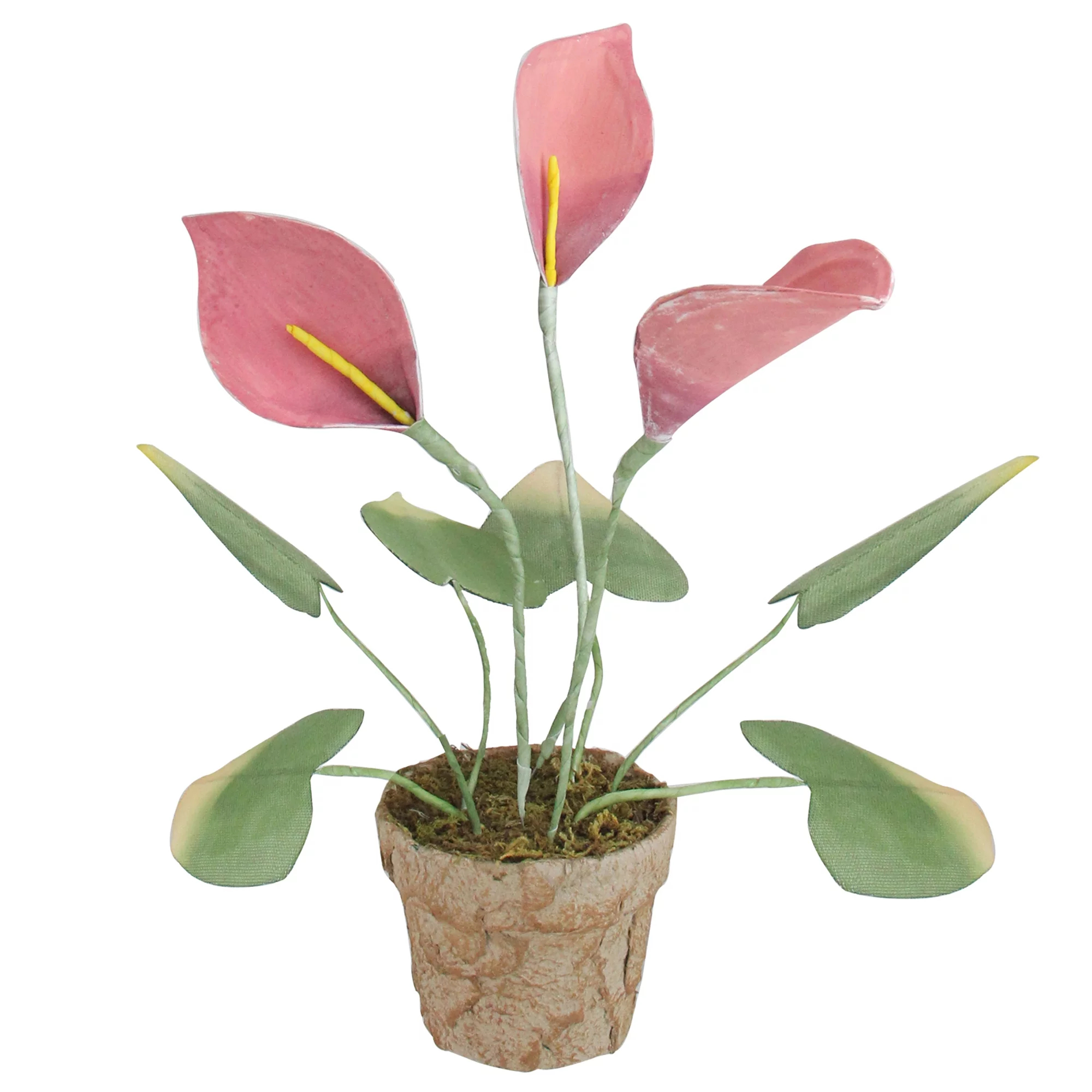 Northlight 19” Pink/Green Calla Lily Flower Artificial Spring Plant