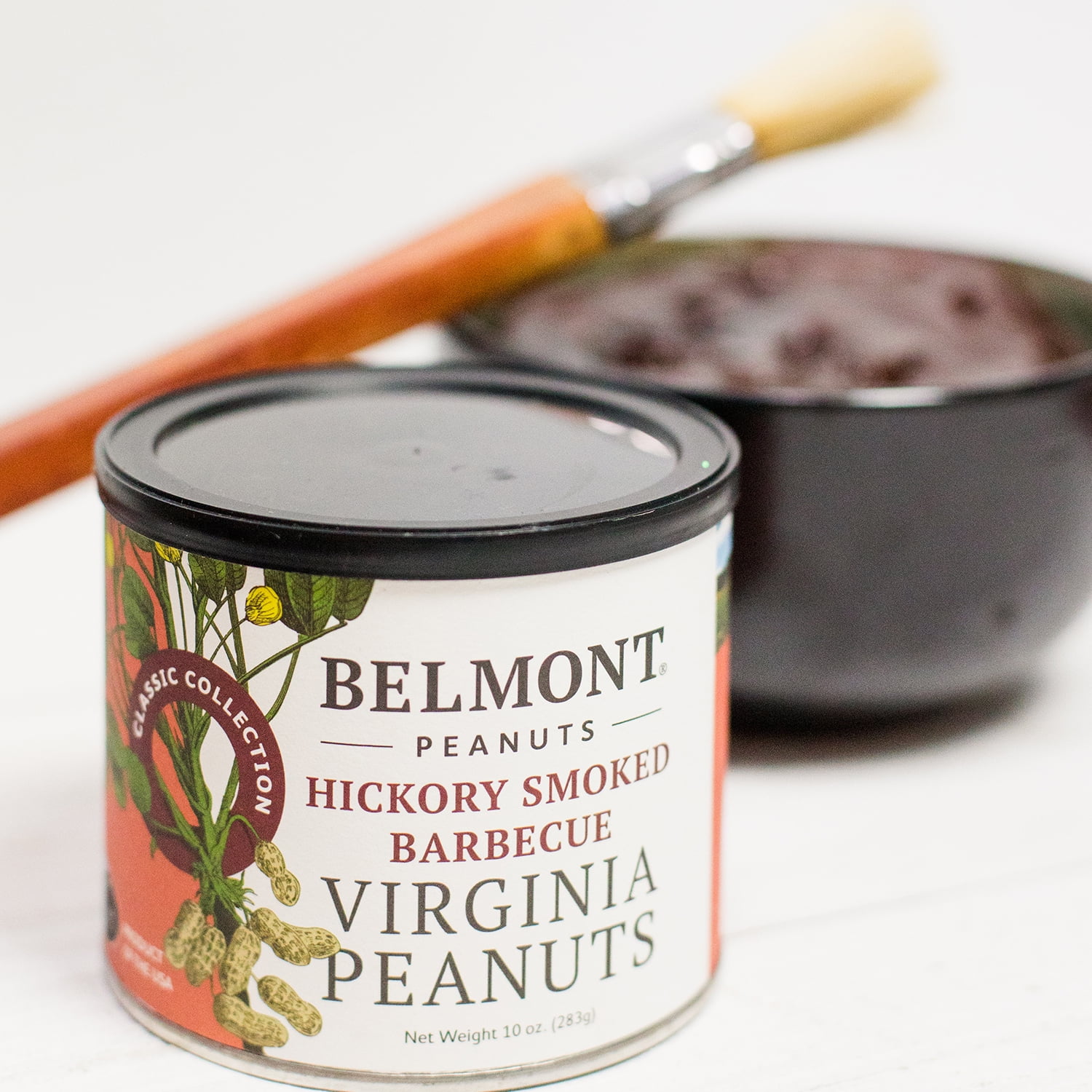 Belmont Peanuts Hickory Smoked Bbq Virginia Peanuts, 20 oz