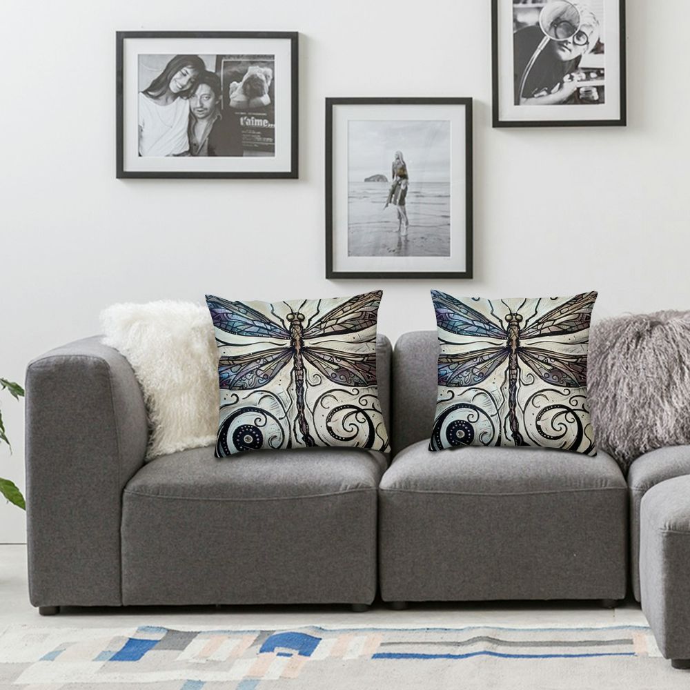 cffrgdeyh in Black and Purple，Printed Throw Pillow Cushion Covers Used for Sofa, Bed, Farmhouse, Chair, Dining, Patio, Outdoor, car ，Black and Purple White