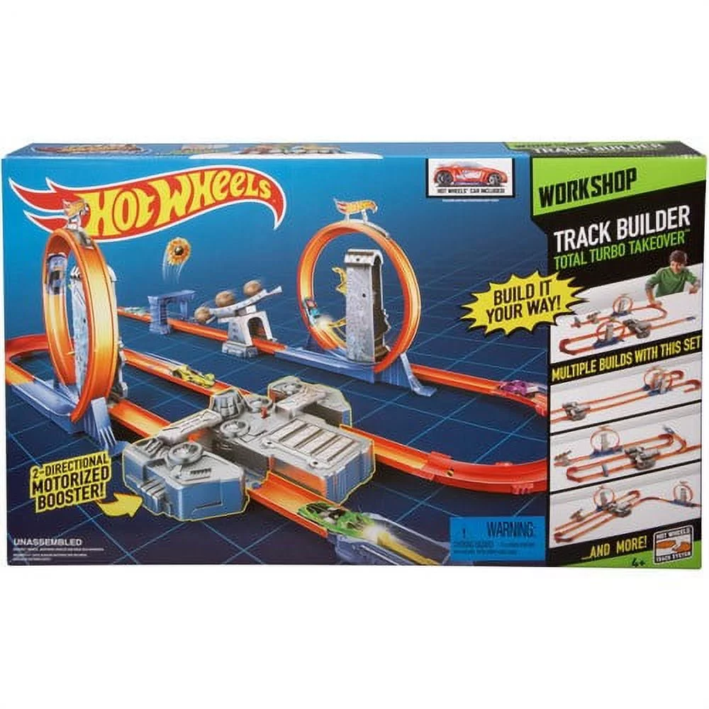 Hot Wheels Track Builder Total Turbo Takeover Track Set, Toy for Kids