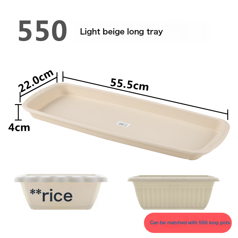 Elysee Pattern Flower Pot Bashing Courtyard Balcony Green Flower Pot Potted Plants Durable Beauty View Long Basin Long Pot Holder 550 Shallow Meters In Three Medium-Resin