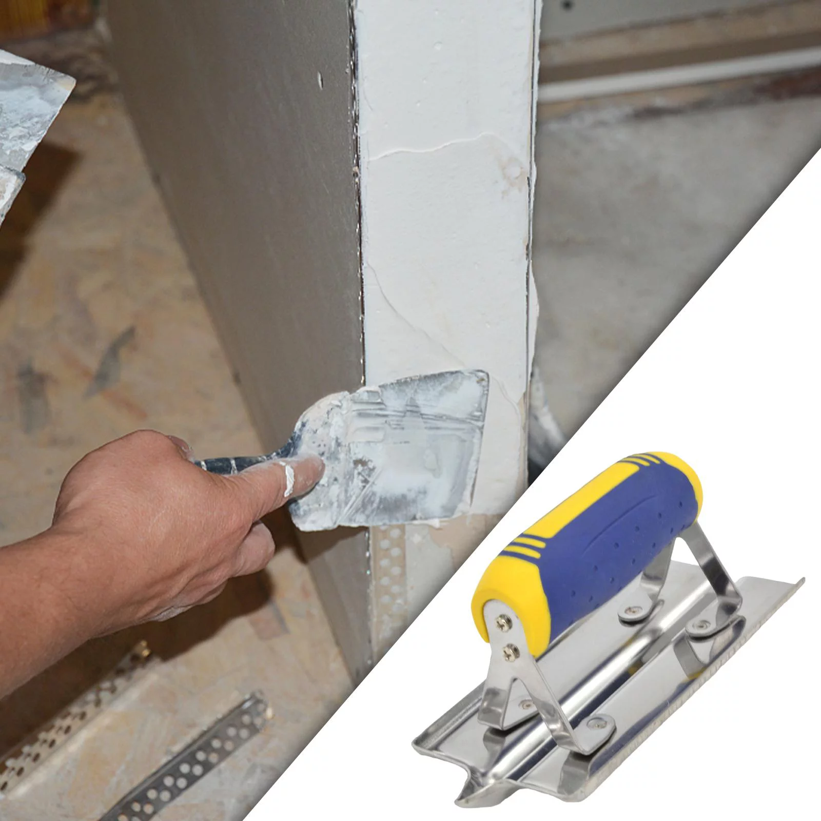 Corner Angle Trowel Stainless Steel Professional Plastering Tool Hand Tool for Inside Sharp Corner