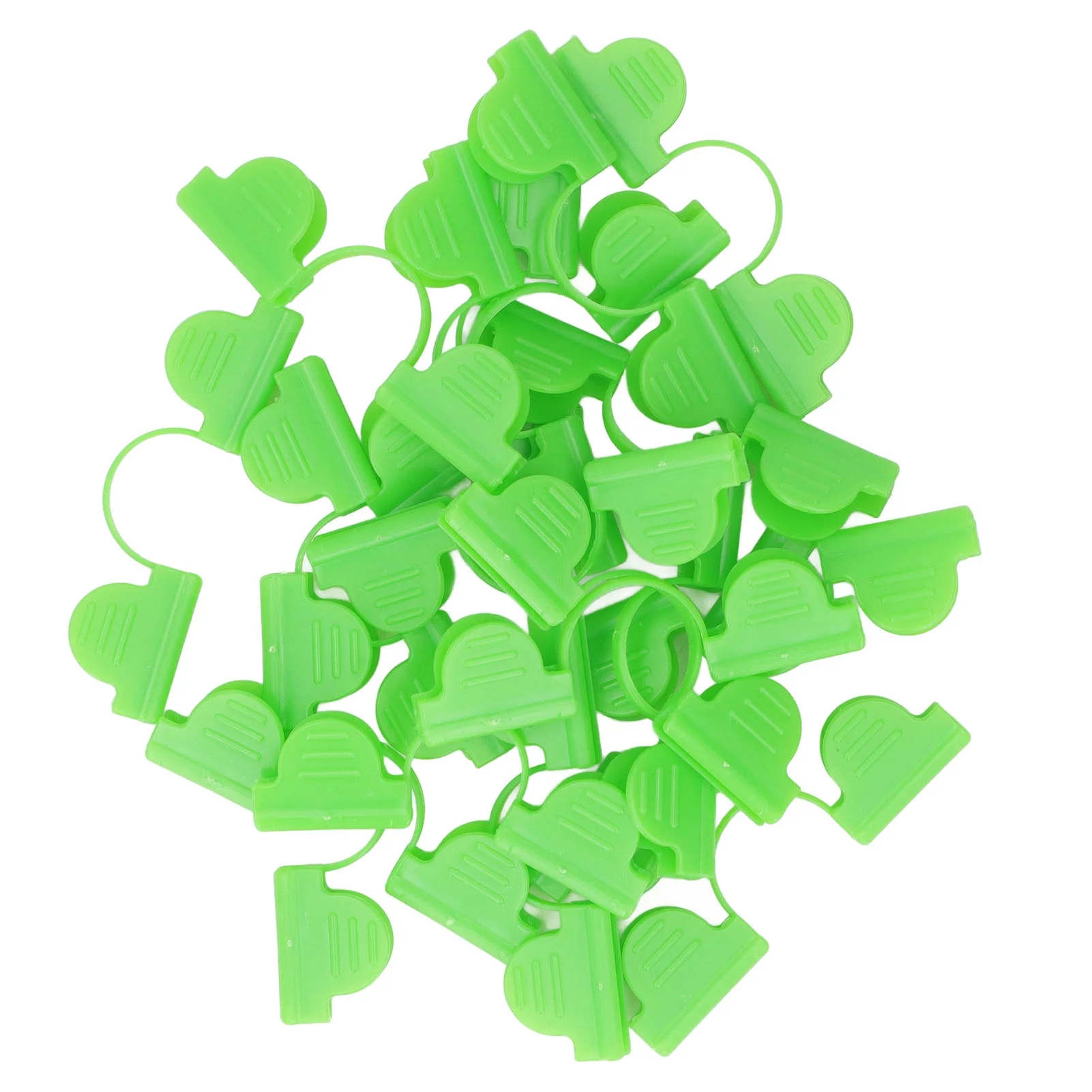 Verdant Touch Shading Garden Hoop Greenhouse Clip 100PCS Greenhouse Clamp Plastic Double Head Shading Garden Hoop Greenhouse Clip Fiberglass Gardening Supplies 5mm Light Green