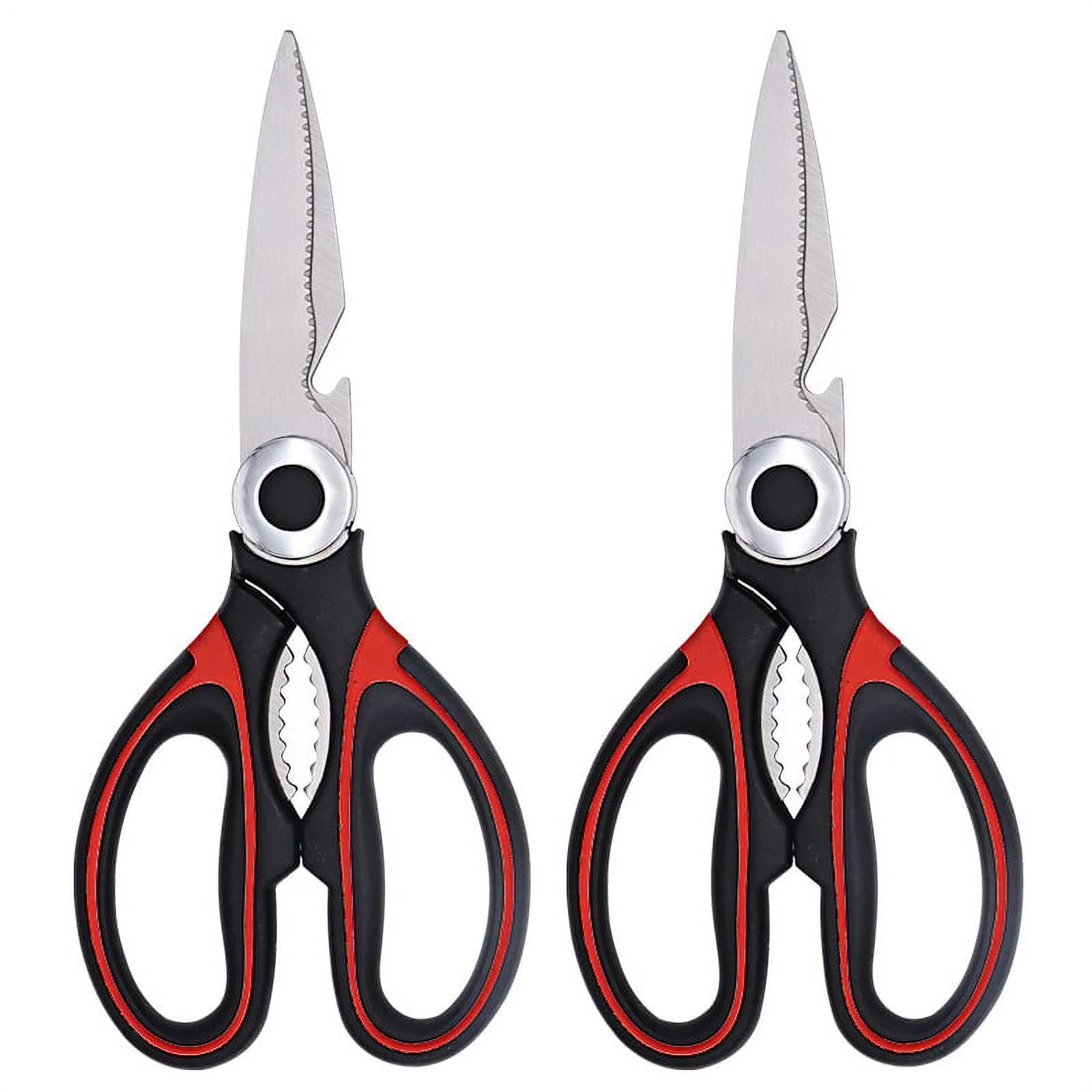2-Pack Premium Heavy Duty Kitchen Shears Ultra Sharp Stainless Steel Multi-function Kitchen Scissors, EJ-2018S