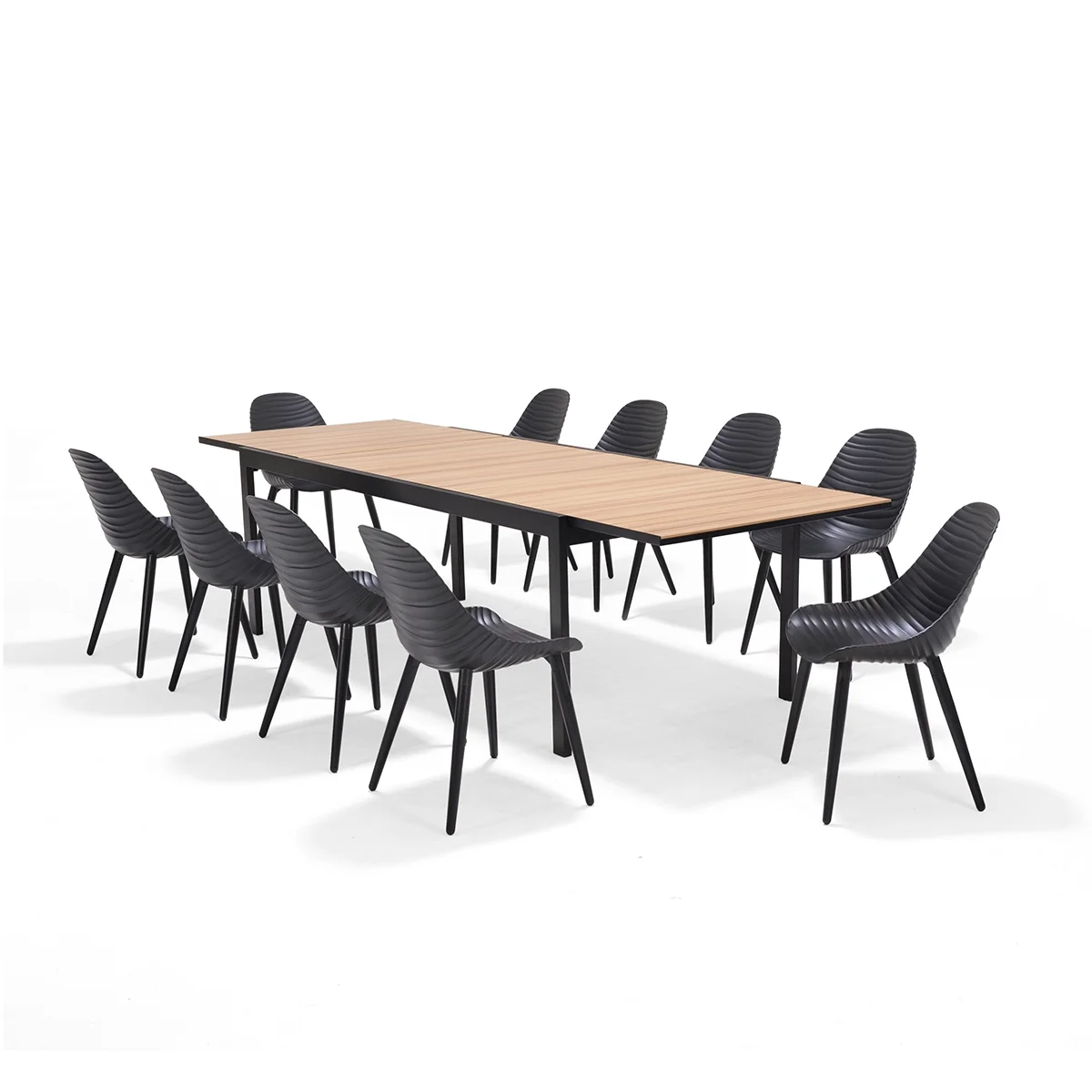 Amazonia Great Ocean 11-Piece Maintenance-Free Aluminum Extendable Patio Dining Set