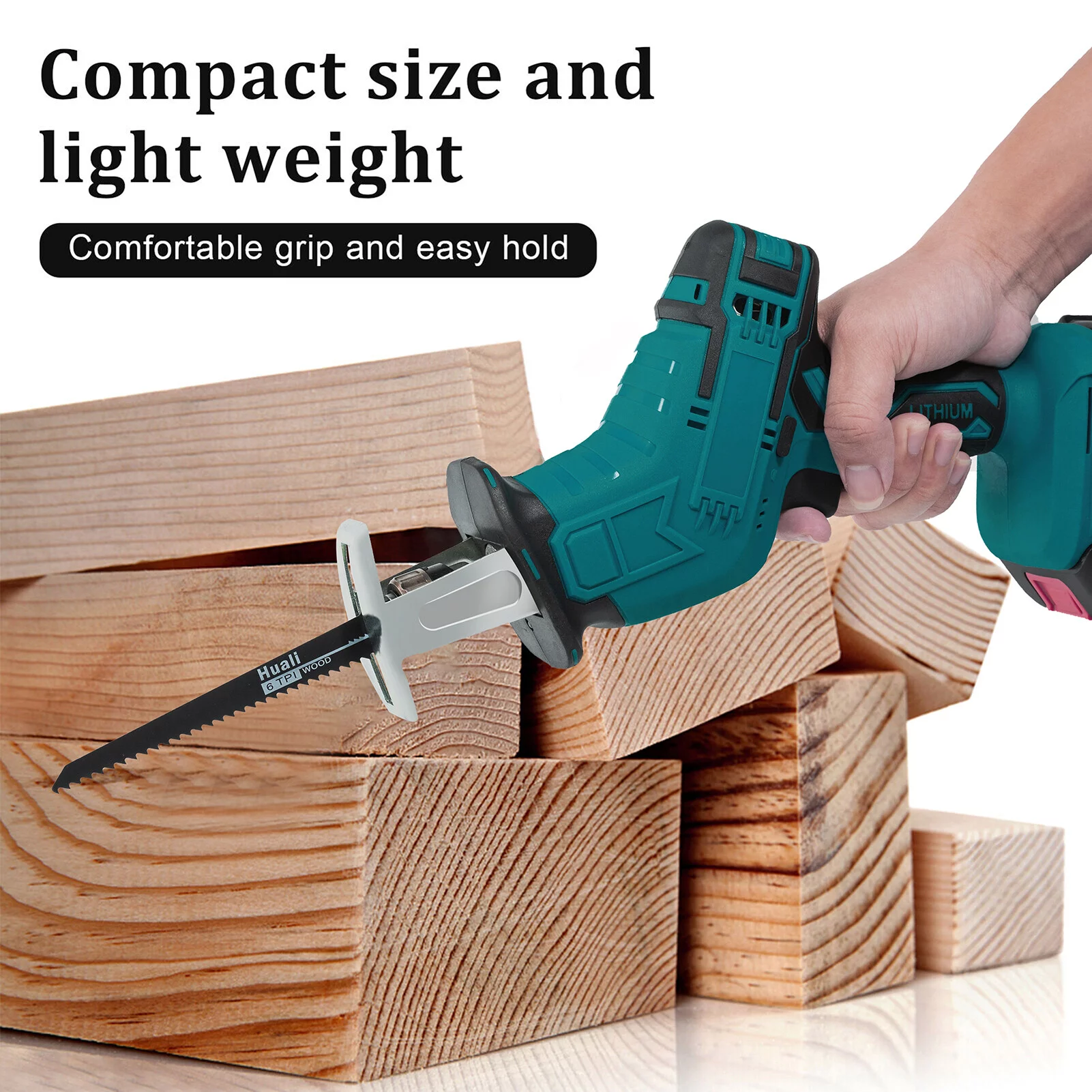 WCIC Reciprocating Saw Cordless 1200w ,Pack Of 2,Compact Electric Power Saw Wood Pruning Saw Set