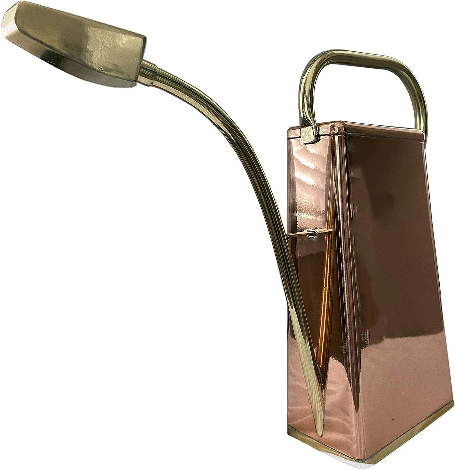 V500 Large Copper Watering Can With Brass Rose, 2.5 Pint