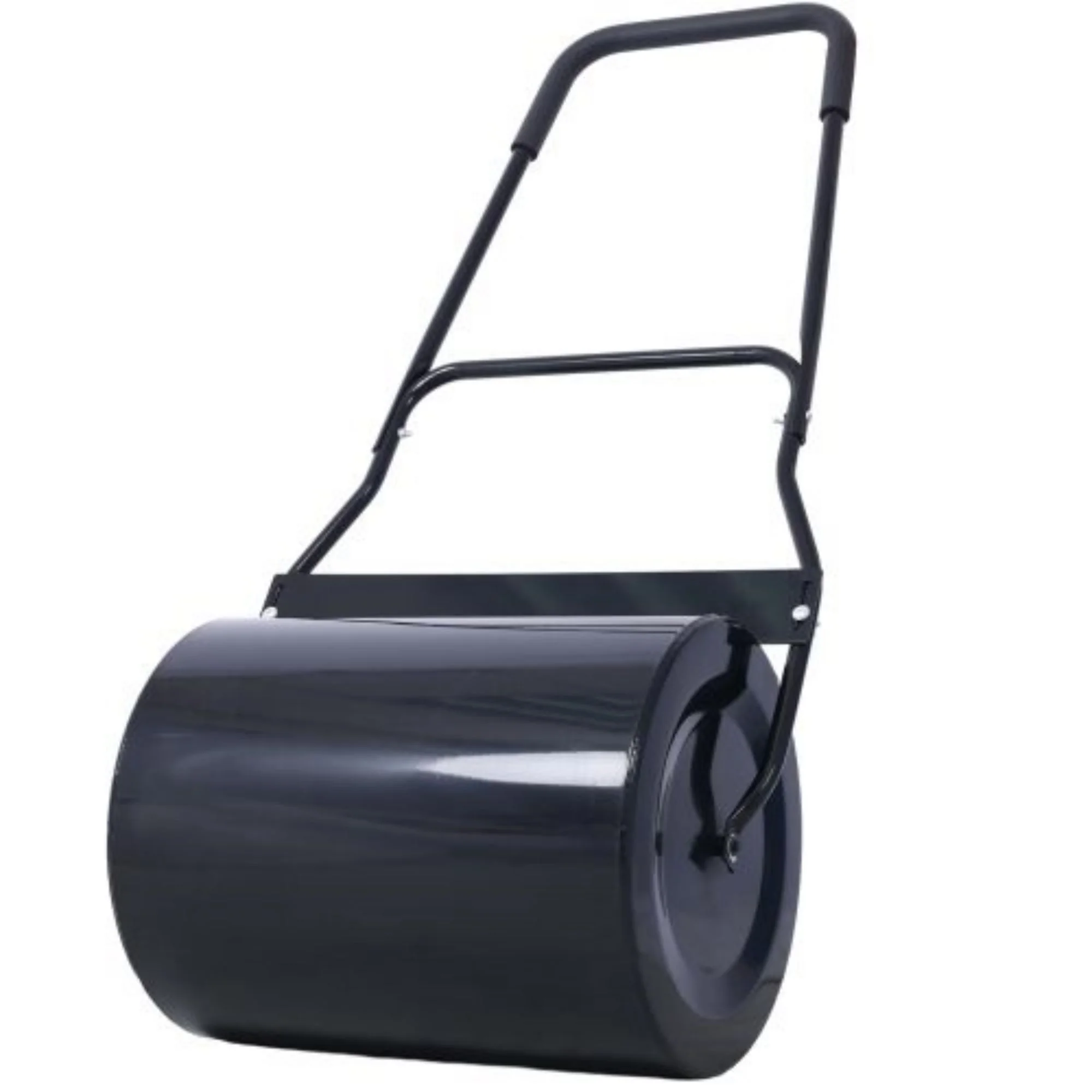 ZPL 16 Gallon Lawn Roller, U-Handle, Heavy Duty Towable Water/Sand Filled Turf Roller for Garden Yards Black