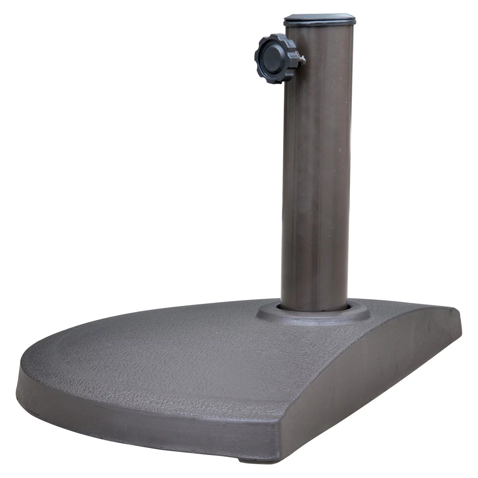 Island Umbrella 20 lbs Bronze Semicircle Resin Patio Umbrella Base