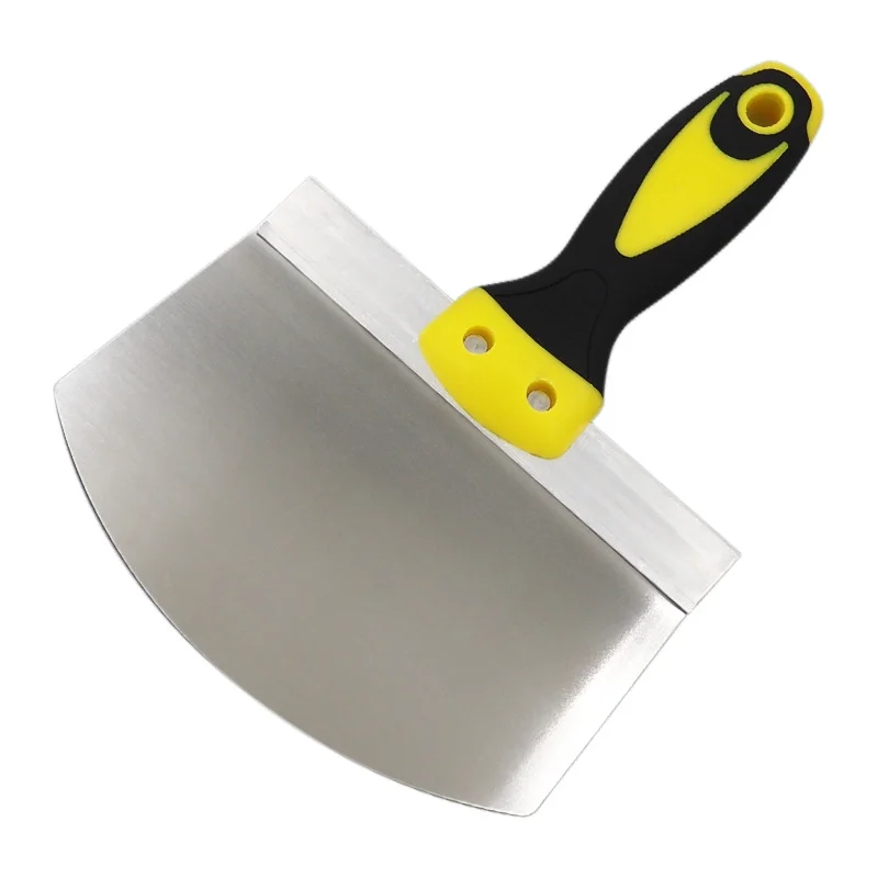 Stainless steel arc-shaped ash shovel, ash board feeder, plastering gypsum, trowel, putty scraping tool, plastic arc-shaped shovel