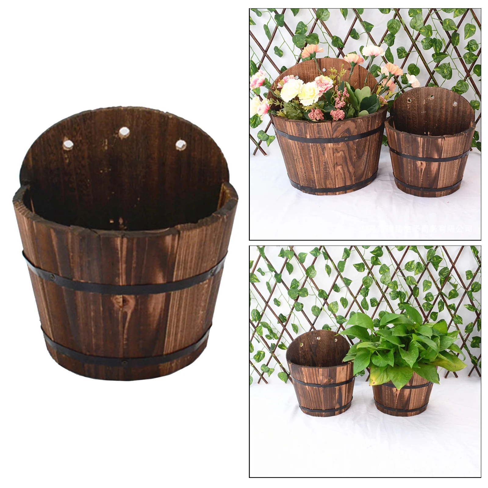 Barrel Planter Flower Pot Succulents Planter Flower Pot Succulents