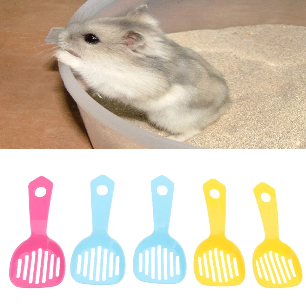 5x Hamster Gerbille Scooper Poo Shovel Bath Shovel 10x4.5cm Easy to Clean