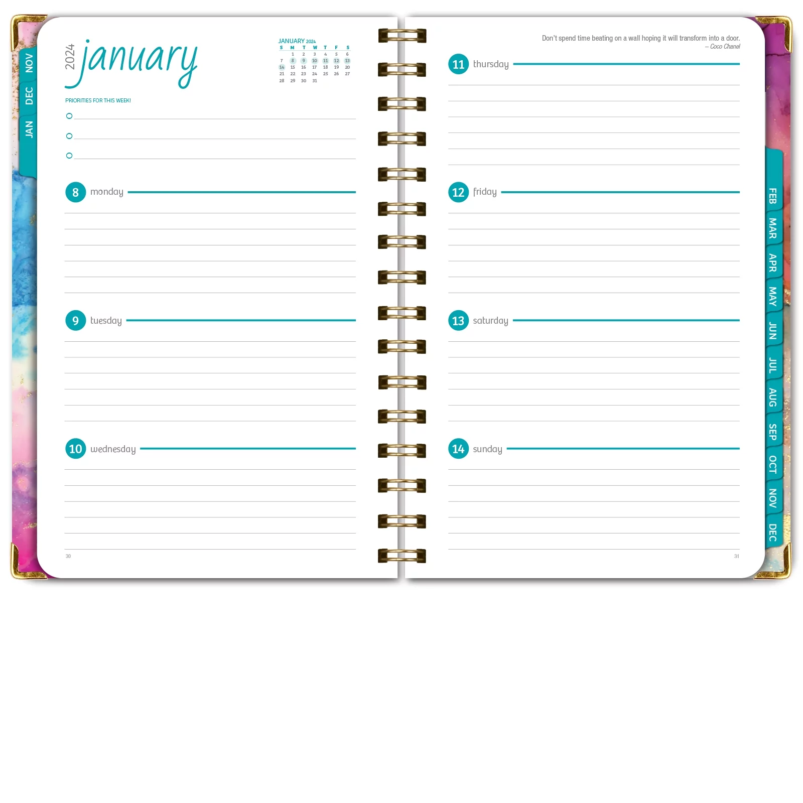 Hardcover CY 2024 Fashion Planner - 5.5