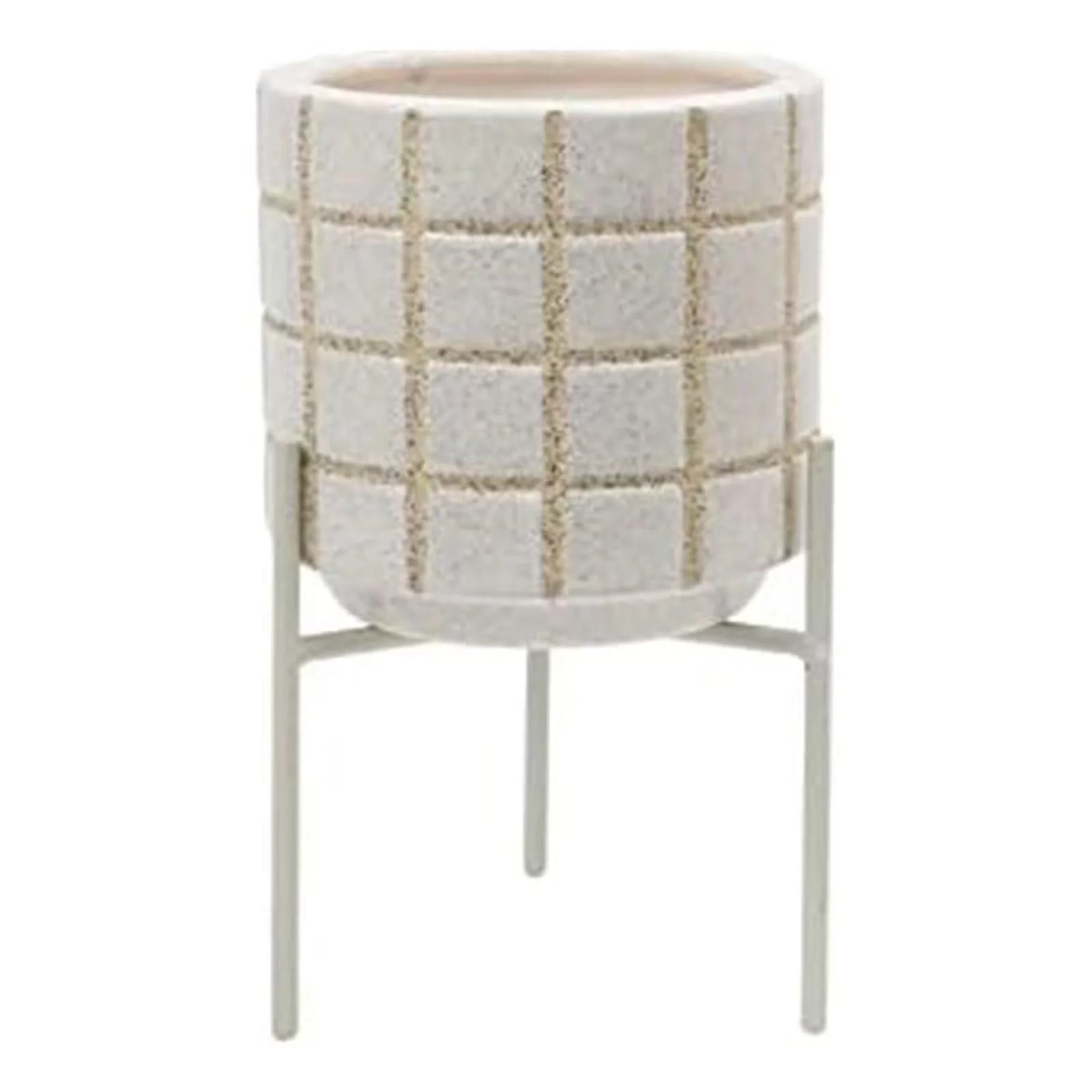 Truu Design White Ceramic Planter with Stand