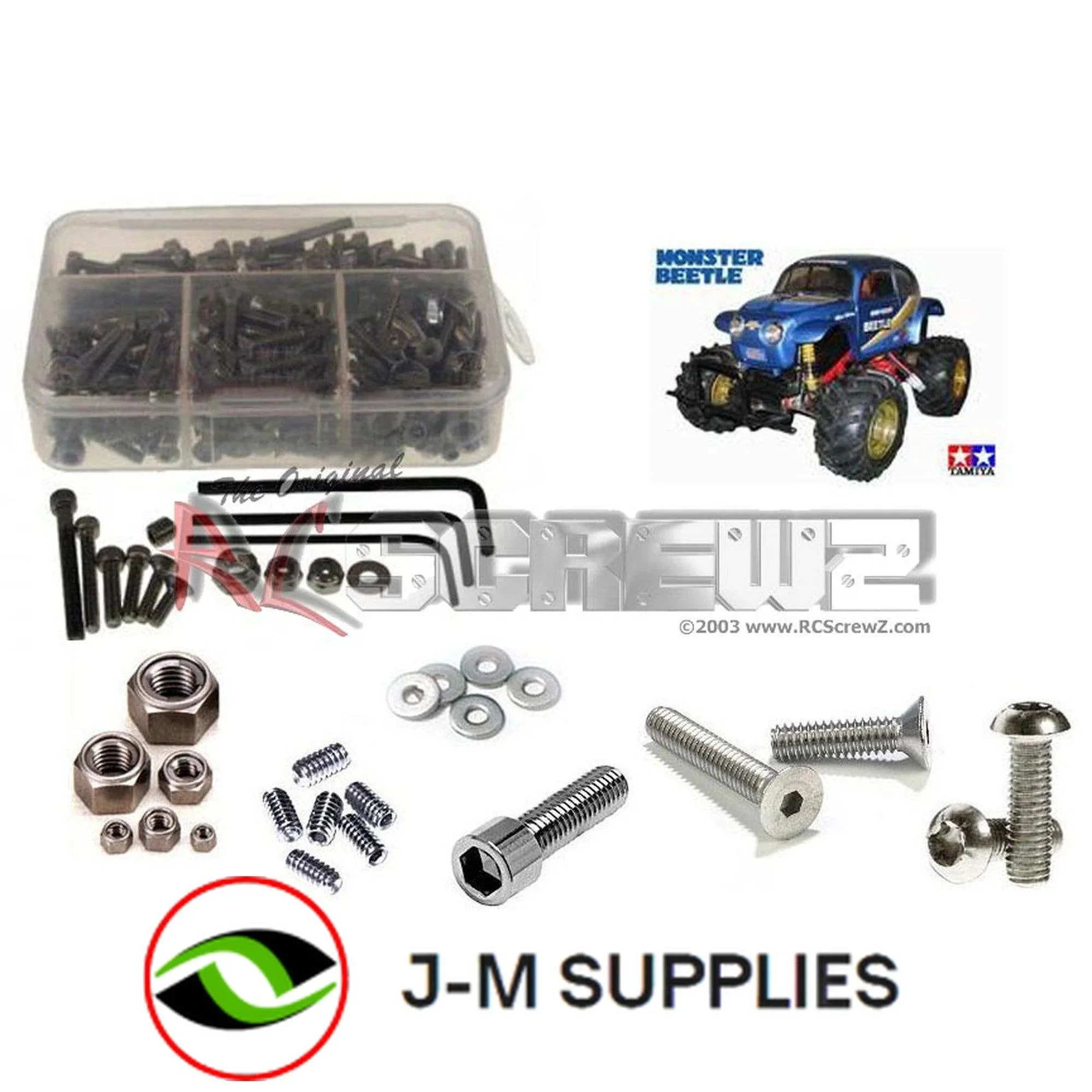 RCScrewZ Stainless Steel Screw Kit tam131 for Tamiya Monster Beetle Vintage RC Car - Complete Set