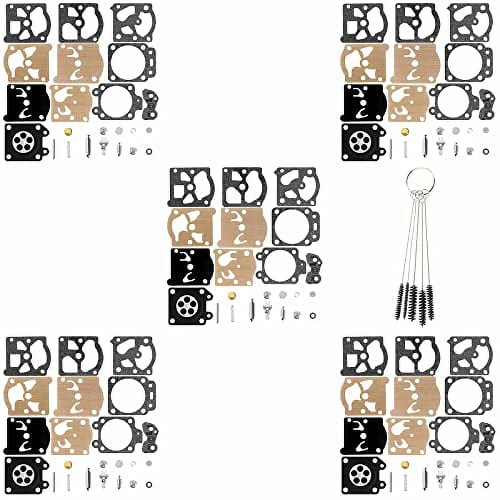 Pack of 5 K20-WAT Carburetor Rebuild Kit Compatible with WA WT Series 530035300 530069668 615-719 Homelite 240 245 250 290 300 340 Jonsered 33 360 370 2136 2141 P39 P40 P400 P442 P5500