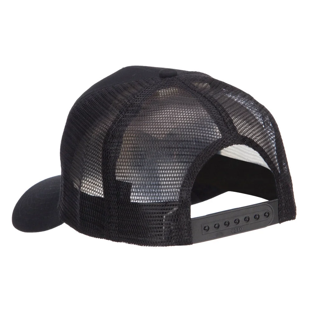 Chief Oak Leaf Patched Mesh Cap - Black OSFM